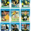 1987 Fleer Oakland Athletics Team Set-26 Cards