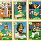 1987 Topps Traded Oakland Athletics Team Set-6 Cards