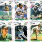 1988 Fleer Update Oakland Athletics Team Set-6 Cards