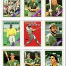 1988 Topps Oakland Athletics Team Set-31 Cards
