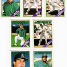 1988 Topps Traded Oakland Athletics Team Set-7 Cards