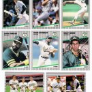 1989 Fleer Oakland Athletics Team Set-28 Cards