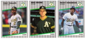 1989 Fleer Update Oakland Athletics Team-9 Cards