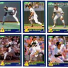 1989 Score Rising Stars Oakland Athletics-6 Cd