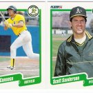 1990 Fleer Update Oakland Athletics-2 Cards