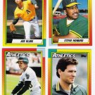 1990 Topps Traded Oakland Athletics Team Set-4 Cards