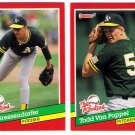 1991 Donruss The Rookies Oakland Athletics-2 Cards