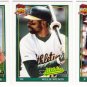 1991 Topps Traded Oakland Athletics Team Set-3 Cards