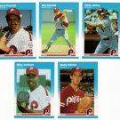 1987 Fleer Update Philadelphia Phillies-5 Cards