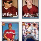 1991 Topps Traded Philadelphia Phillies Set-4 Cards