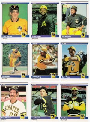 1984 Fleer Pittsburgh Pirates Team Set-25 Cards