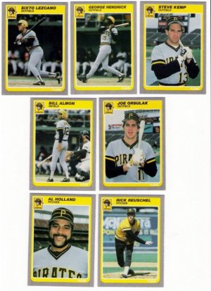 1985 Fleer Update Pittsburgh Pirates Team Set-7 Cards