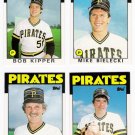 1986 Topps Traded Pittsburgh Pirates Team Set-4 Cards (No Bonds)