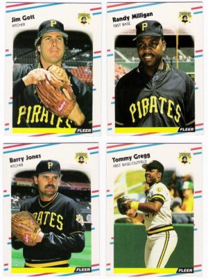 1988 Fleer Update Pittsburgh Pirates Team Set-4 Cards