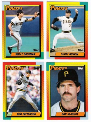 1990 Topps Traded Pittsburgh Pirates Team Set-4 Cards