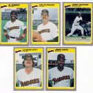 1985 Fleer Update San Diego Padres Team Set-5 Cards
