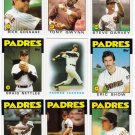 1986 Topps San Diego Padres Team Set-29 Cards