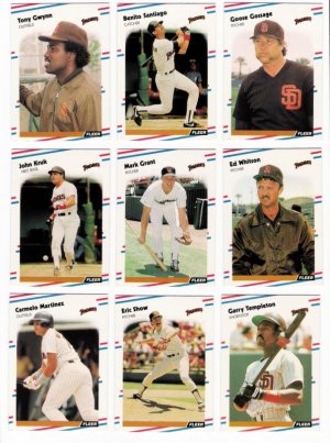 1988 Fleer San Diego Padres Team Set-24 Cards