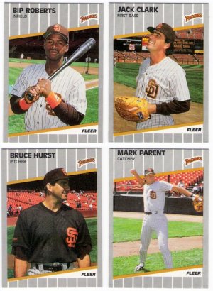 1989 Fleer Update San Diego Padres Team-4 Cards