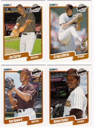 1990 Fleer Update San Diego Padres-4 Cards