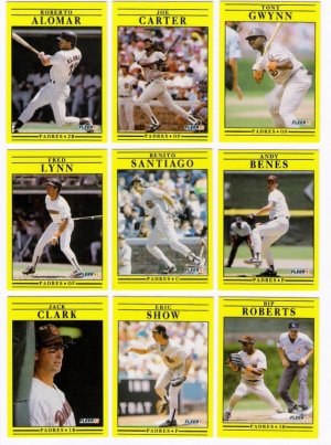 1991 Fleer San Diego Padres Team Set-27 Cards