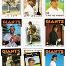 1986 Topps San Francisco Giants Set-27 Cards