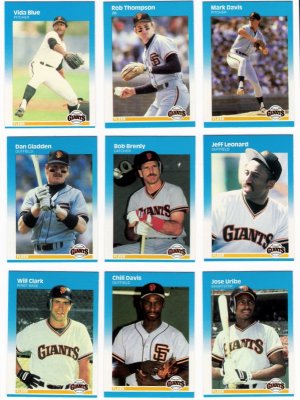 1987 Fleer San Francisco Giants Set-25 Cards