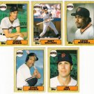 1987 Topps Traded San Francisco Giants Set-5 Cards