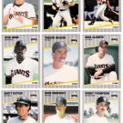 1989 Fleer San Francisco Giants Set-25 Cards