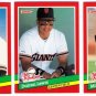 1991 Donruss The Rookies San Francisco Giants-3 Cards