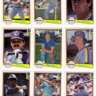 1982 Donruss Seattle Mariners Team Set-21 Cards