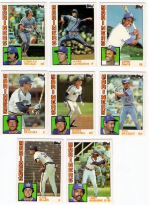 1984 Topps Traded Seattle Mariners Team Set-8 Cards