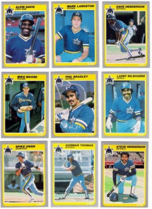 1985 Fleer Seattle Mariners Team Set-24 Cards