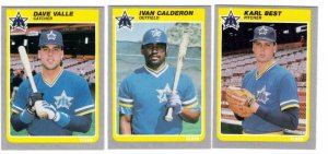 1985 Fleer Update Seattle Mariners Team Set-3 Cards