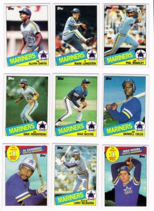 1985 Topps Seattle Mariners Team Set-28 Cards