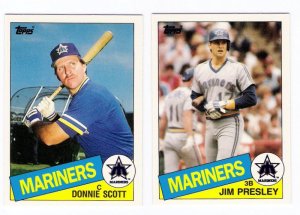 1985 Topps Traded Seattle Mariners Team Set-2 Cards
