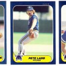 1986 Fleer Update Seattle Mariners Team Set-3 Cards