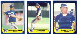 1986 Fleer Update Seattle Mariners Team Set-3 Cards