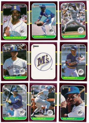 1987 Donruss Opening Day Seattle Mariners-11 Cd