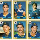 1987 Topps Traded Seattle Mariners Team Set-6 Cards