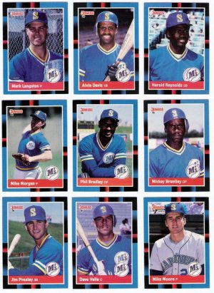 1988 Donruss Seattle Mariners Team Set-22 Cards