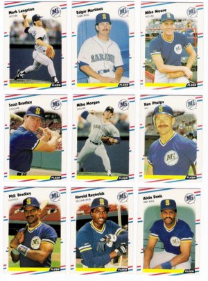1988 Fleer Seattle Mariners Team Set-24 Cards