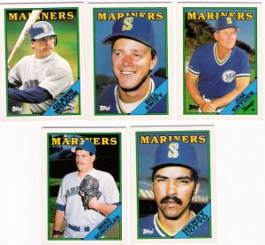 1988 Topps Traded Seattle Mariners Team Set-5 Cards