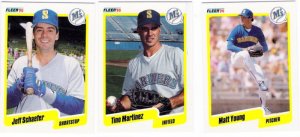 1990 Fleer Update Seattle Mariners-3 Cards