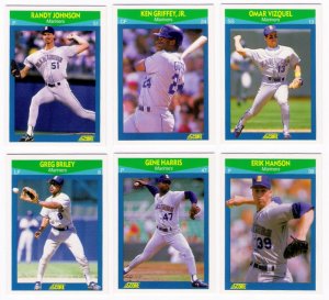 1990 Score Rising Stars Seattle Mariners-6 Cd