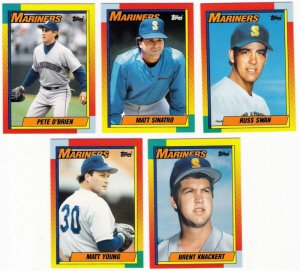 1990 Topps Traded Seattle Mariners Team Set-5 Cards