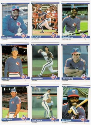 1984 Fleer Texas Rangers Team Set-22 Cards