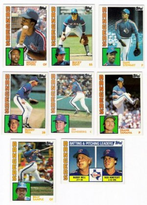 1984 Topps Texas Rangers Team Set-28 Cards
