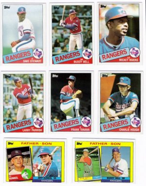 1985 Topps Texas Rangers Team Set-29 Cards