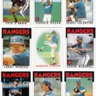 1986 Topps Texas Rangers Team Set-28 Cards